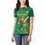 Custom South Africa Cricket Women Polo Shirt Lion Mascot With Protea - Wonder Print Shop