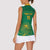 Custom South Africa Cricket Women Sleeveless Polo Shirt Lion Mascot With Protea - Wonder Print Shop