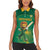 Custom South Africa Cricket Women Sleeveless Polo Shirt Lion Mascot With Protea - Wonder Print Shop