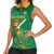 Custom South Africa Cricket Women Sleeveless Polo Shirt Lion Mascot With Protea - Wonder Print Shop