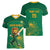 Custom South Africa Cricket Women V-Neck T-Shirt Lion Mascot With Protea - Wonder Print Shop