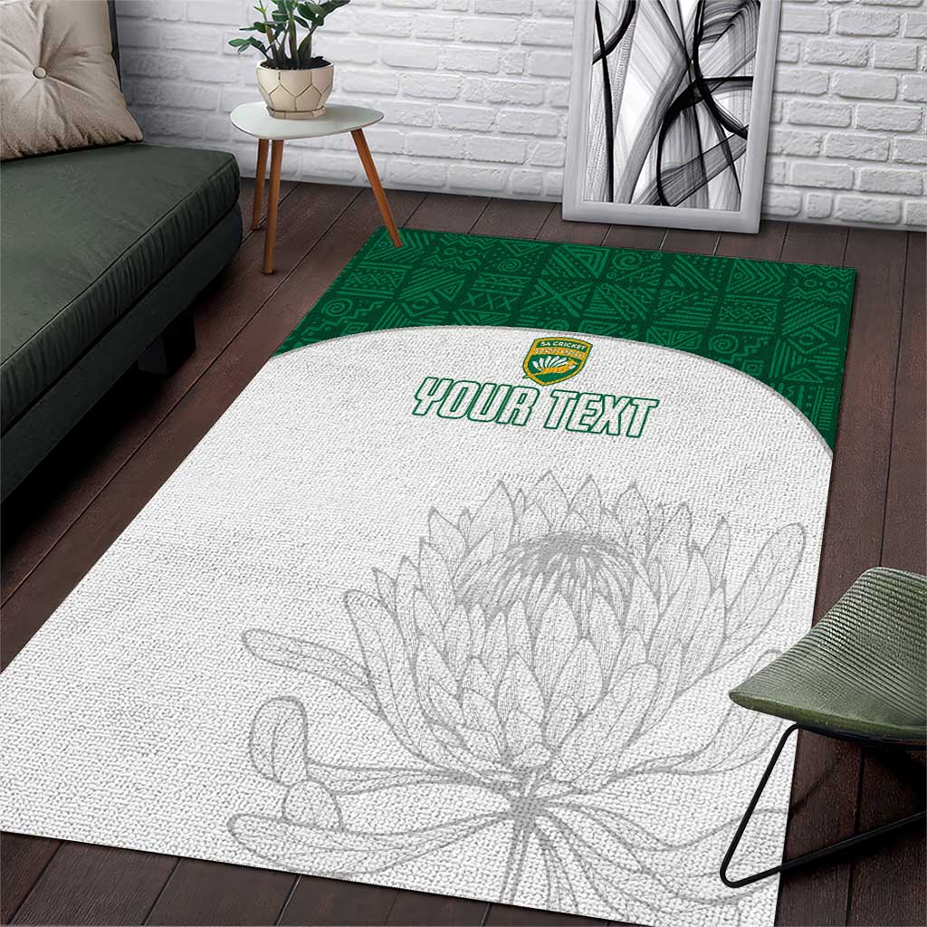 Custom South Africa Cricket Area Rug Go Proteas