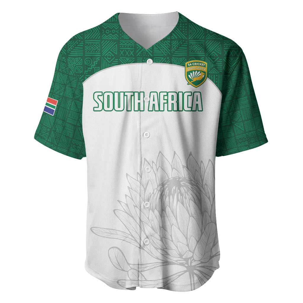 Custom South Africa Cricket Baseball Jersey Go Proteas - Wonder Print Shop