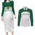 Custom South Africa Cricket Couples Matching Long Sleeve Bodycon Dress and Long Sleeve Button Shirt Go Proteas - Wonder Print Shop