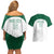 Custom South Africa Cricket Couples Matching Off Shoulder Short Dress and Hawaiian Shirt Go Proteas - Wonder Print Shop