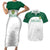 Custom South Africa Cricket Couples Matching Short Sleeve Bodycon Dress and Hawaiian Shirt Go Proteas - Wonder Print Shop