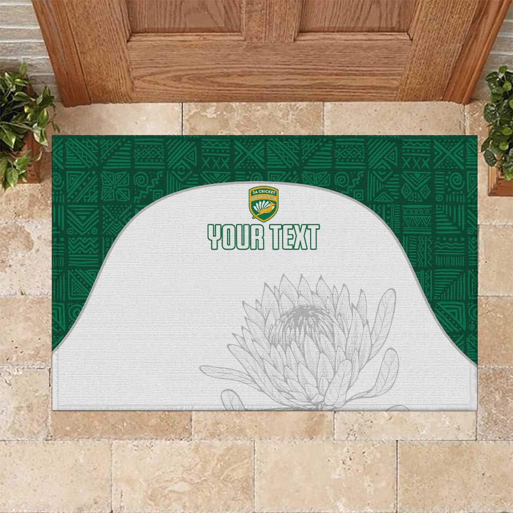 Custom South Africa Cricket Rubber Doormat Go Proteas - Wonder Print Shop