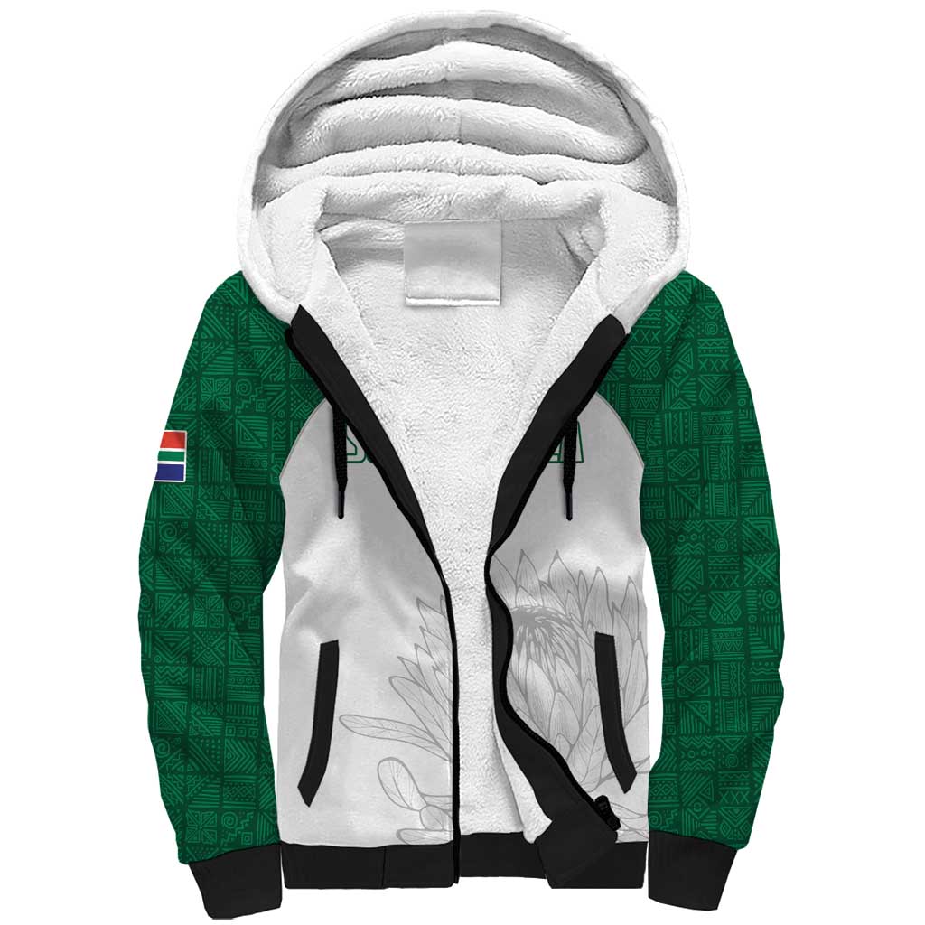 Custom South Africa Cricket Sherpa Hoodie Go Proteas - Wonder Print Shop