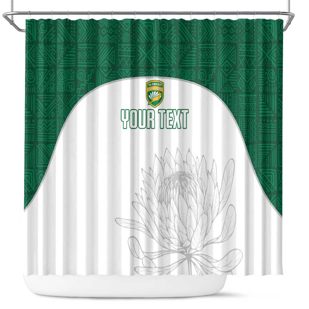 Custom South Africa Cricket Shower Curtain Go Proteas