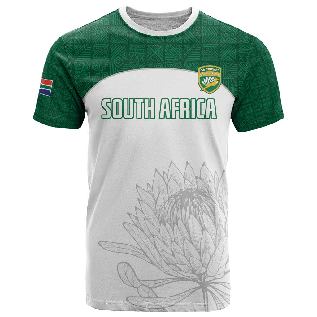 Custom South Africa Cricket T Shirt Go Proteas - Wonder Print Shop