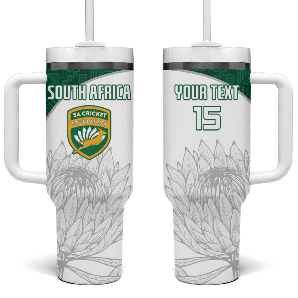 Custom South Africa Cricket Tumbler With Handle Go Proteas