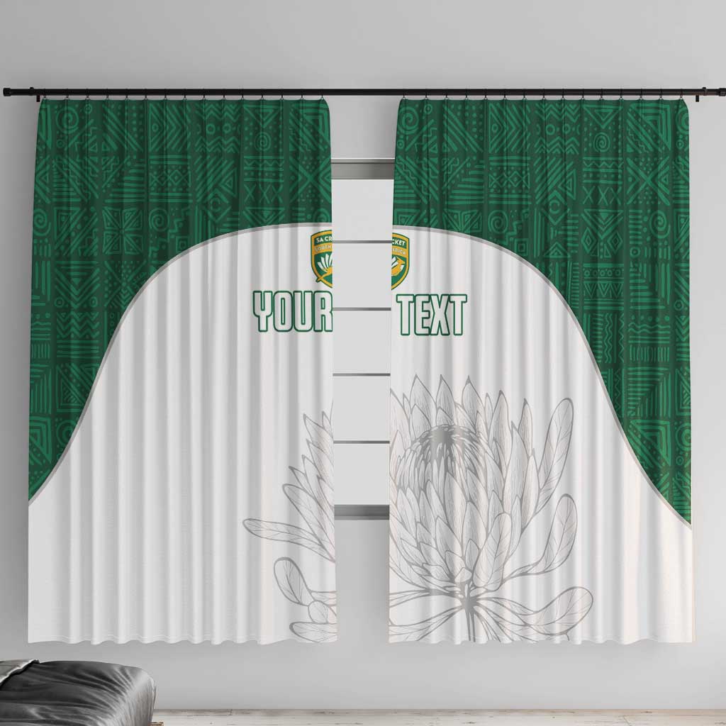 Custom South Africa Cricket Window Curtain Go Proteas