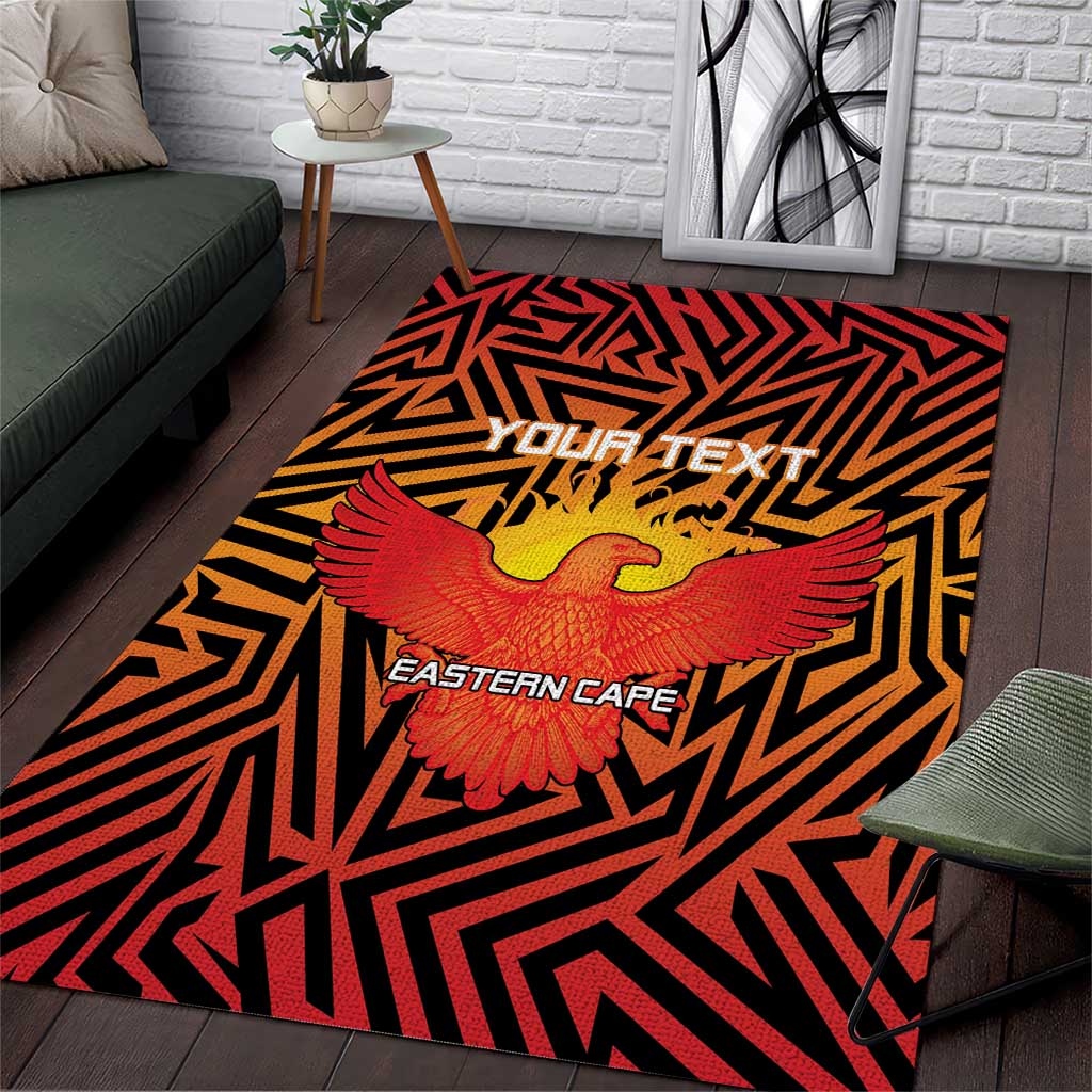 Custom South Africa Eastern Cape Cricket Area Rug Go Sunrisers