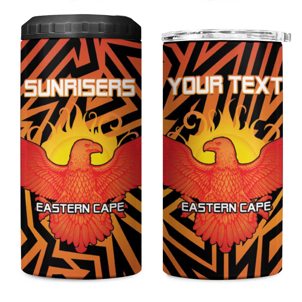 Custom South Africa Eastern Cape Cricket 4 in 1 Can Cooler Tumbler Go Sunrisers - Wonder Print Shop