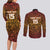 Custom South Africa Eastern Cape Cricket Couples Matching Long Sleeve Bodycon Dress and Long Sleeve Button Shirt Go Sunrisers - Wonder Print Shop