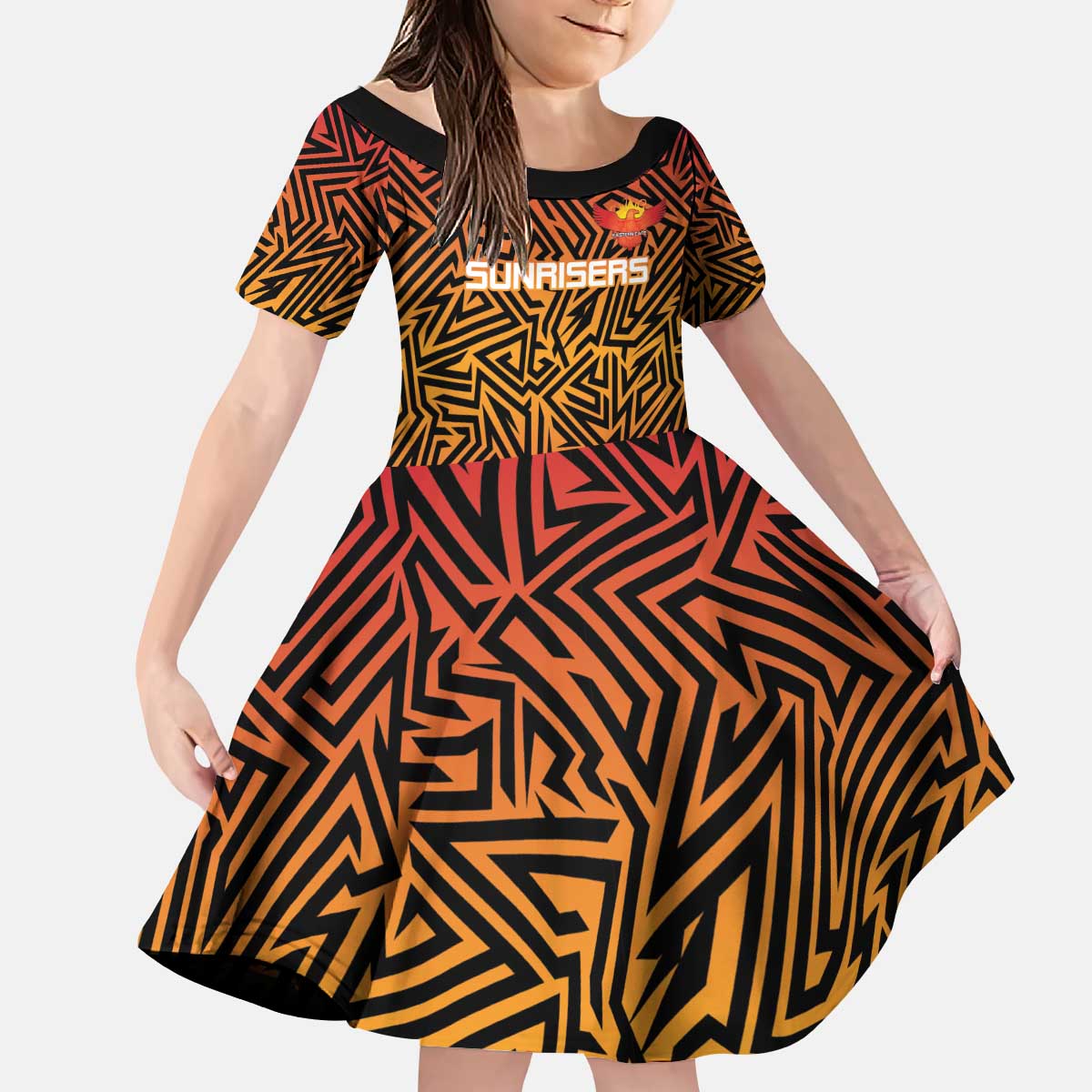 Custom South Africa Eastern Cape Cricket Kid Short Sleeve Dress Go Sunrisers - Wonder Print Shop