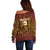 Custom South Africa Eastern Cape Cricket Off Shoulder Sweater Go Sunrisers - Wonder Print Shop