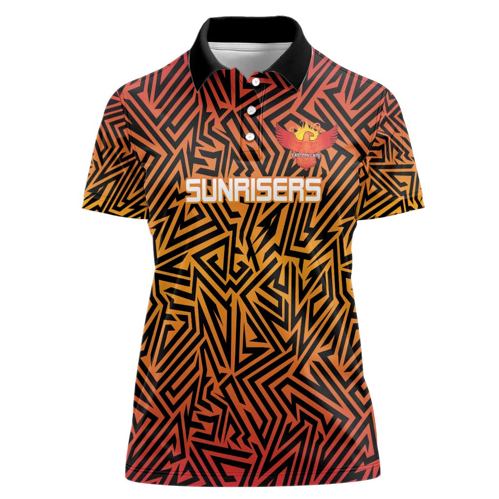 Custom South Africa Eastern Cape Cricket Women Polo Shirt Go Sunrisers - Wonder Print Shop