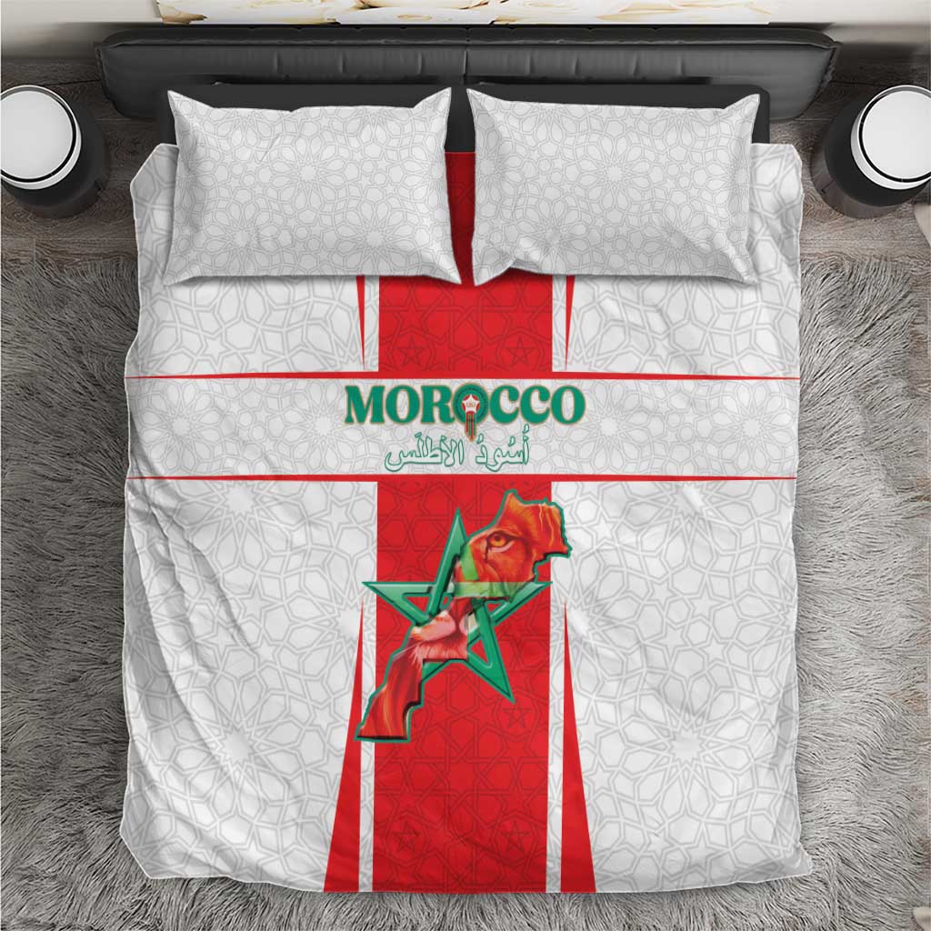 Morocco Football Bedding Set Go Champions Atlas Lions - White - Wonder Print Shop