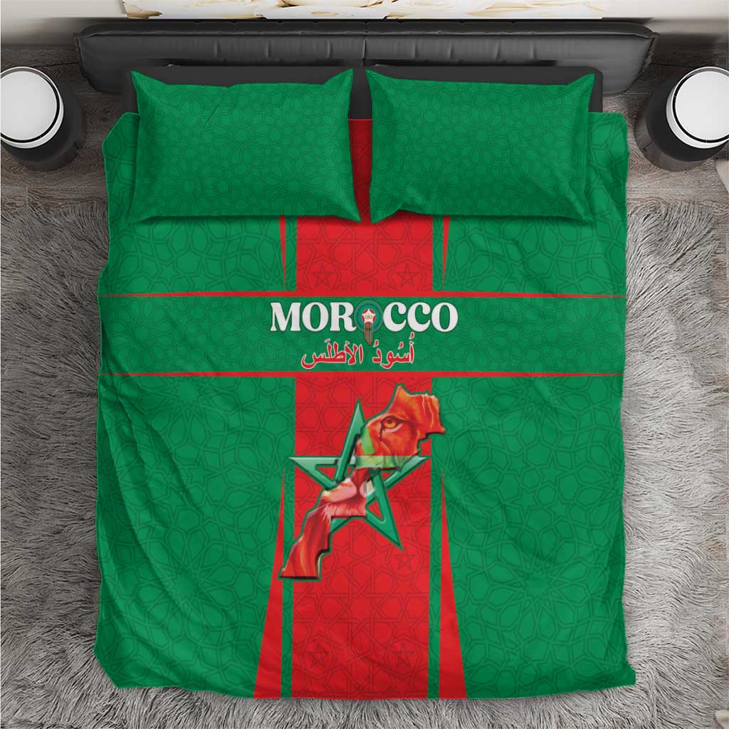 Morocco Football Bedding Set Go Champions Atlas Lions - Red - Wonder Print Shop