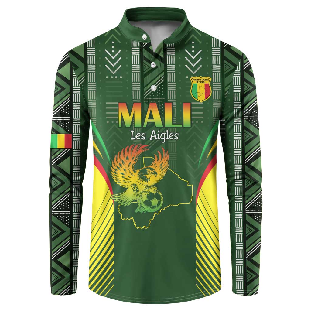 Custom Mali Football Button Sweatshirt Go Champions Les Aigles - Wonder Print Shop