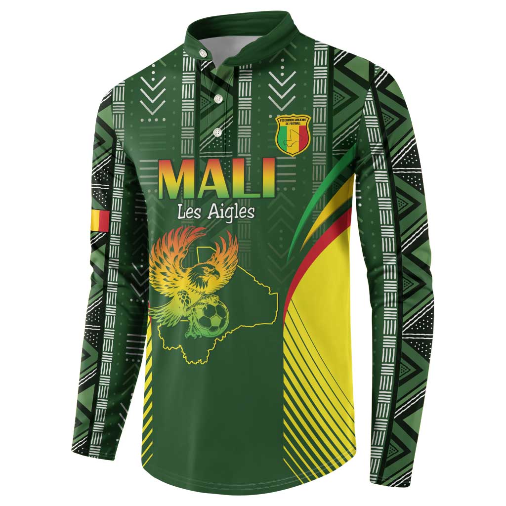 Custom Mali Football Button Sweatshirt Go Champions Les Aigles - Wonder Print Shop