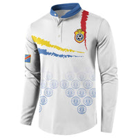 Custom DR Congo Football Button Sweatshirt Road To Champions - Wonder Print Shop