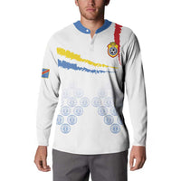 Custom DR Congo Football Button Sweatshirt Road To Champions - Wonder Print Shop