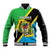 Personalised Tanzania Union Day Baseball Jacket Coat Of Arms With Map