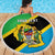 Personalised Tanzania Union Day Beach Blanket Coat Of Arms With Map