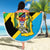 Personalised Tanzania Union Day Beach Blanket Coat Of Arms With Map