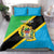 Personalised Tanzania Union Day Bedding Set Coat Of Arms With Map