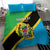 Personalised Tanzania Union Day Bedding Set Coat Of Arms With Map