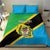 Personalised Tanzania Union Day Bedding Set Coat Of Arms With Map