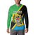 Personalised Tanzania Union Day Button Sweatshirt Coat Of Arms With Map