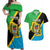 Personalised Tanzania Union Day Couples Matching Off Shoulder Maxi Dress and Hawaiian Shirt Coat Of Arms With Map