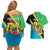 Personalised Tanzania Union Day Couples Matching Off Shoulder Short Dress and Hawaiian Shirt Coat Of Arms With Map