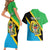 Personalised Tanzania Union Day Couples Matching Short Sleeve Bodycon Dress and Hawaiian Shirt Coat Of Arms With Map