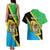 Personalised Tanzania Union Day Couples Matching Tank Maxi Dress and Hawaiian Shirt Coat Of Arms With Map