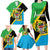 Personalised Tanzania Union Day Family Matching Long Sleeve Bodycon Dress and Hawaiian Shirt Coat Of Arms With Map