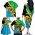 Personalised Tanzania Union Day Family Matching Off The Shoulder Long Sleeve Dress and Hawaiian Shirt Coat Of Arms With Map