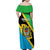 Personalised Tanzania Union Day Family Matching Off Shoulder Maxi Dress and Hawaiian Shirt Coat Of Arms With Map