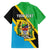 Personalised Tanzania Union Day Family Matching Puletasi and Hawaiian Shirt Coat Of Arms With Map