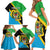 Personalised Tanzania Union Day Family Matching Short Sleeve Bodycon Dress and Hawaiian Shirt Coat Of Arms With Map