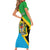 Personalised Tanzania Union Day Family Matching Short Sleeve Bodycon Dress and Hawaiian Shirt Coat Of Arms With Map