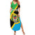 Personalised Tanzania Union Day Family Matching Summer Maxi Dress and Hawaiian Shirt Coat Of Arms With Map