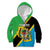 Personalised Tanzania Union Day Kid Hoodie Coat Of Arms With Map