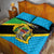 Personalised Tanzania Union Day Quilt Bed Set Coat Of Arms With Map