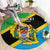 Personalised Tanzania Union Day Round Carpet Coat Of Arms With Map