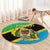 Personalised Tanzania Union Day Round Carpet Coat Of Arms With Map